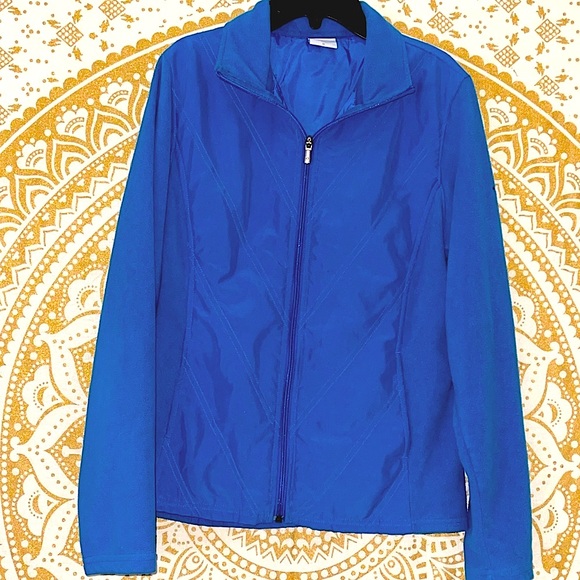 Columbia Jackets & Blazers - ✨HP✨ “COLUMBIA” WOMEN’S ZIP-UP POCKETED FLEECE JACKET IN SKY BLUE, SIZE MEDIUM